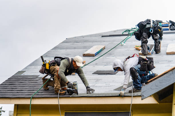 Professional Roofing technician working in West Baldwin, ME